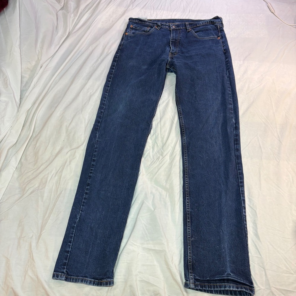 Levi Strauss 505 Mens Jeans W36 L36 Dark Wash‎ Straight Fit Denim Pants